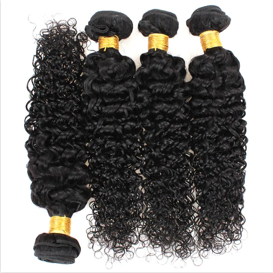 Queen Life hair 9A 4 Bundles Curly Wave Brazilian Human Hair