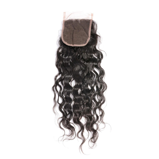 Queen Life hair 9A 4 Bundles With Closure Water Wave Indian Hair