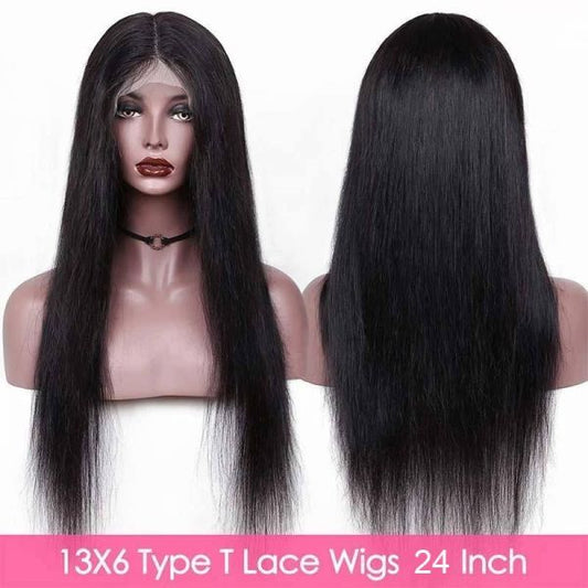 Queen Life hair T Part Lace Wig Transparent 13x6x1 HD Lace Wig Straight Wave Density 150%