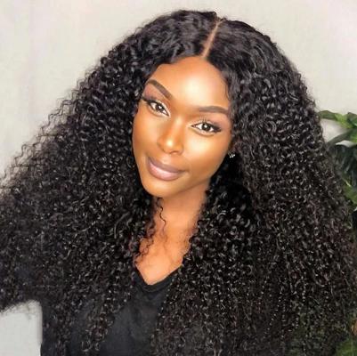 Queen Life hair 13x4 Lace Front Wig Kinky Curly Nature Transparent Swiss Lace Density 150% 180%