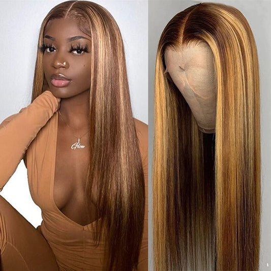 Queen Life Undetectable HD Lace Wigs Honey Blonde Body Wave 13x4 Lace Front 180% Remy Human Hair