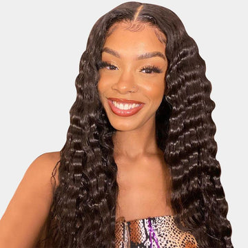 Queen Life hair 13x4 13x6 Loose Deep Wave HD Human Hair 180 Density Lace Frontal Wigs