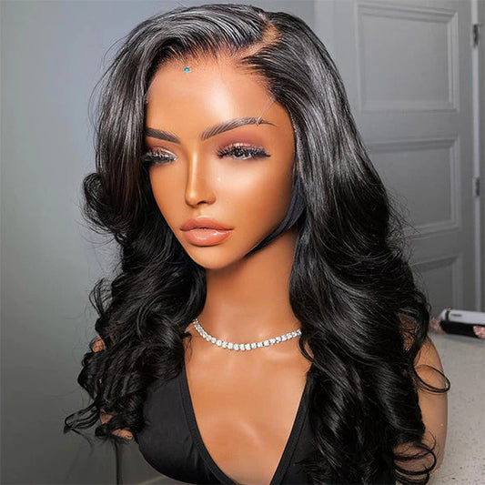 Queen Life Natural Black Glueless Wig 180% Density 5x5 Lace Closure Wig