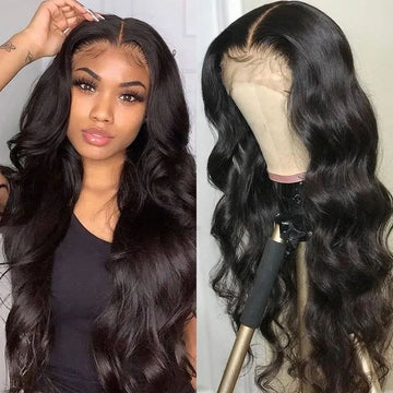 Body Wave 13×4 Lace Frontal Wigs Real Tangle-Free Human Hair Wigs