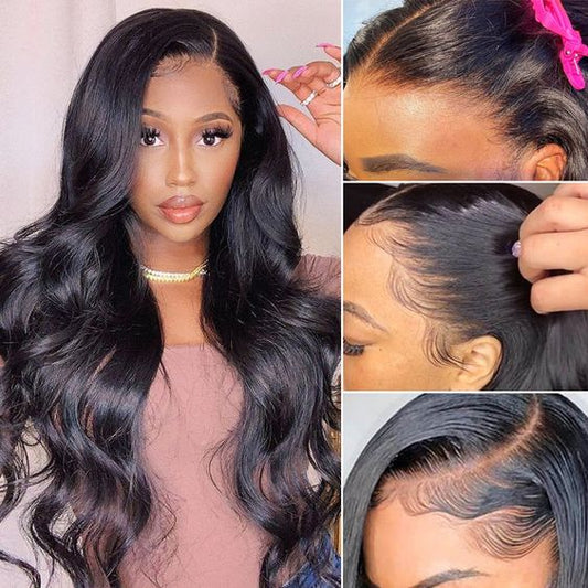 Queen Life HD Lace Front Wig Body Wave 13x6 Lace Front 150% Wigs Virgin Human Hair