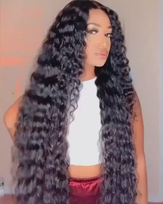 Queen Life hair 9A 40 inches Long Bundle Water Wave Human Hair Bundle Brazilian Hair