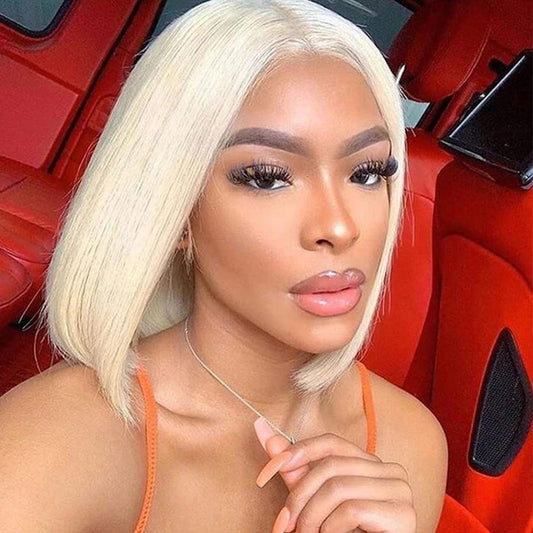 Queen Life hair 13x4 Straight 613 Colored Lace Front Bob Wigs Human Hair