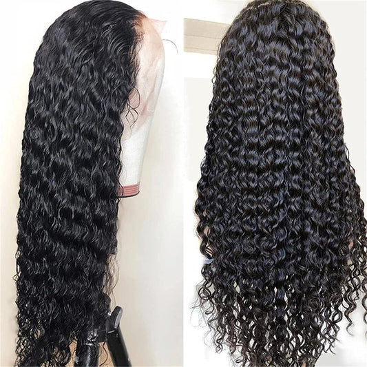Queen Life hair 13x6 Lace Wig Deep Wave Transparent Nature Lace Density 150% 180％ Brazilian Hair For Black Women