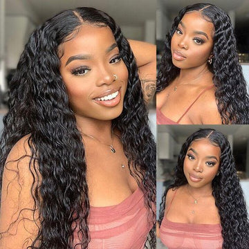 Queen Life hair 4X4 Water Lace Closure Wig Swiss Lace 150% Density Human Hair