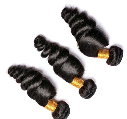 Queen Life hair 9A 3 Bundles Loose Wave Brazilian Human Hair