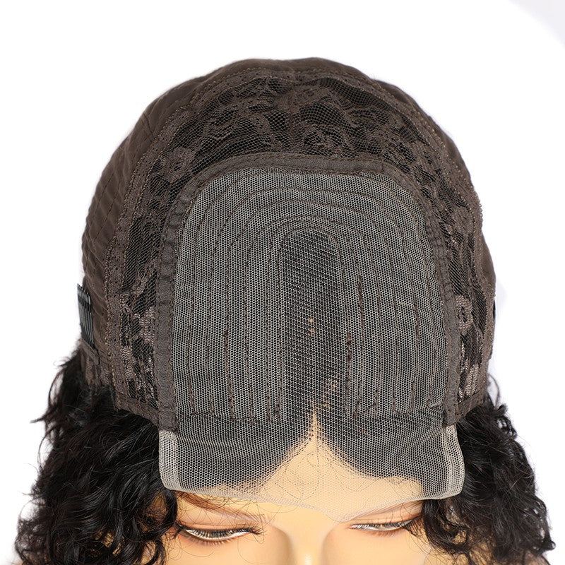 Queen Life hair 4x4x1 Curly Lace Front Pixie Cut Bob WIgs T Part Wig N ...