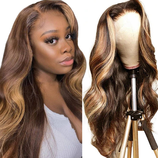 Bayalage Highlight 180 Density Wig 13x6 5x5 4x4 Body Wave Human Hair Piano Color Wigs
