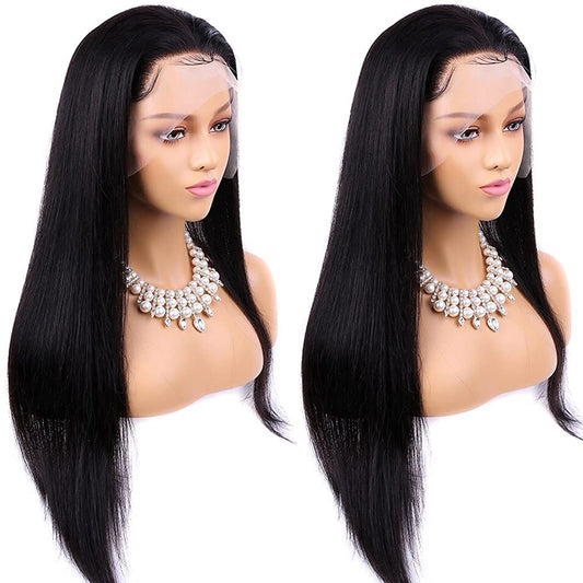 Queen Life hair 13x6 Lace Wig Density 150% 180％ Straight Wave Wig Transparent Lace For Black Women