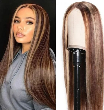 Queen Life hair 13x4 Lace Front Wig Density 180% Ombre Highlight Straight Swiss Lace