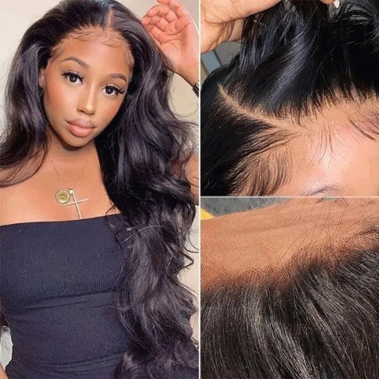 Body Wave 13×4 Lace Frontal Wigs Real Tangle-Free Human Hair Wigs