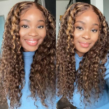 Queen Life hair 13x4 Ombre Highlight Lace Wig Swiss HD Lace Density 180% Deep Wave