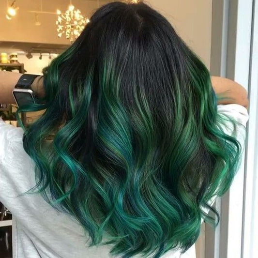 Queen Life 1b/Green Ombre Color Hair Bundles Body Wave 3pcs Brazilian Human Hair Weave